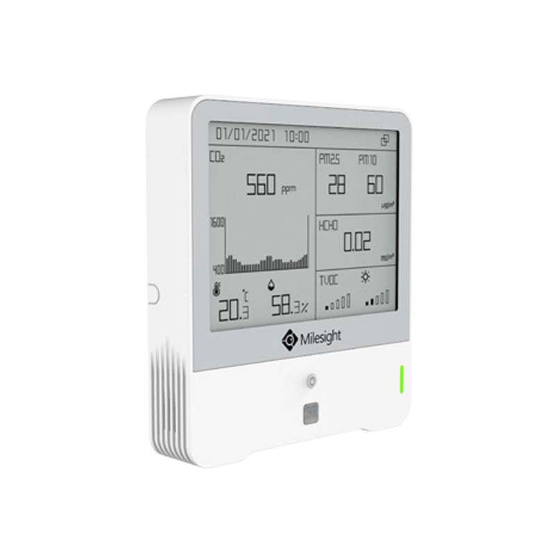 Milesight LoRaWAN 9 in 1 Indoor Ambience Monitoring LoRaWAN IoT Sensor (HCHO Version)