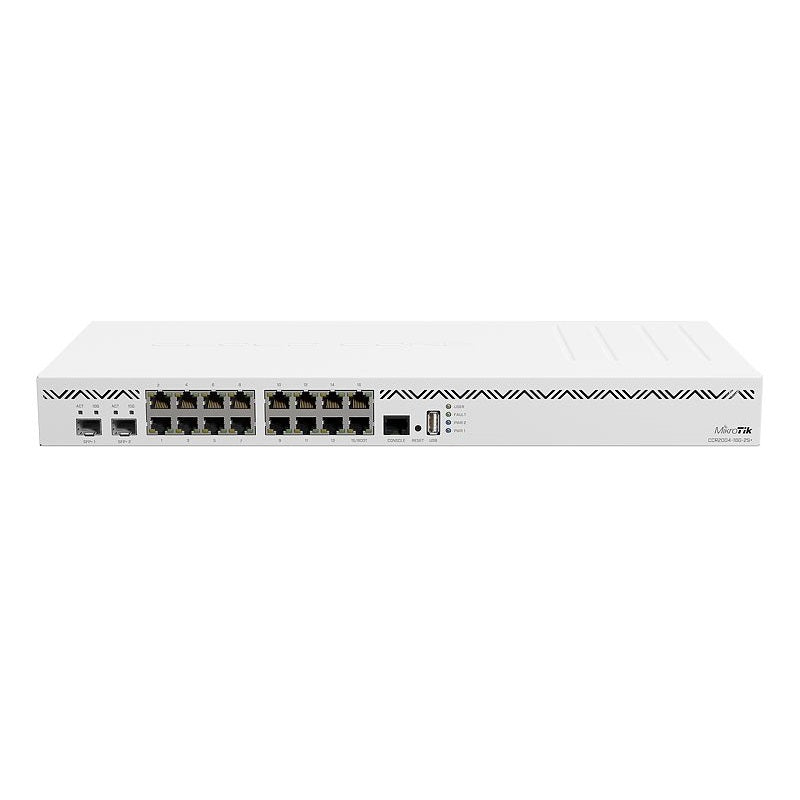 MikroTik CCR2004-16G-2S+ Router with 16x Gigabit Ethernet ports, 2x10G SFP+