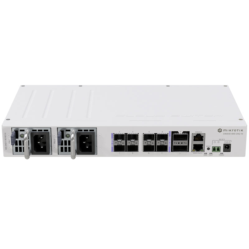 MikroTik CRS510-8XS-2XQ-IN 10/100 Gbps Switch with Dual Hot-Swap Power Supplies