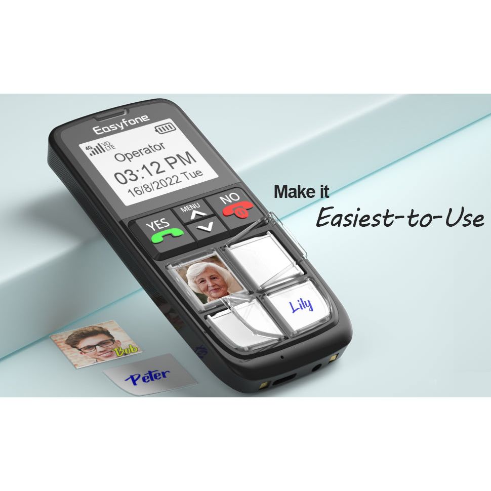Easyfone 4G Picture Button Cell Phone for Seniors