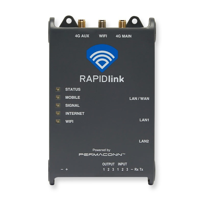 Permaconn RAPIDlink 4G LTE Wifi Router with I/O and pre-loaded Spark NZ and ONE NZ sims