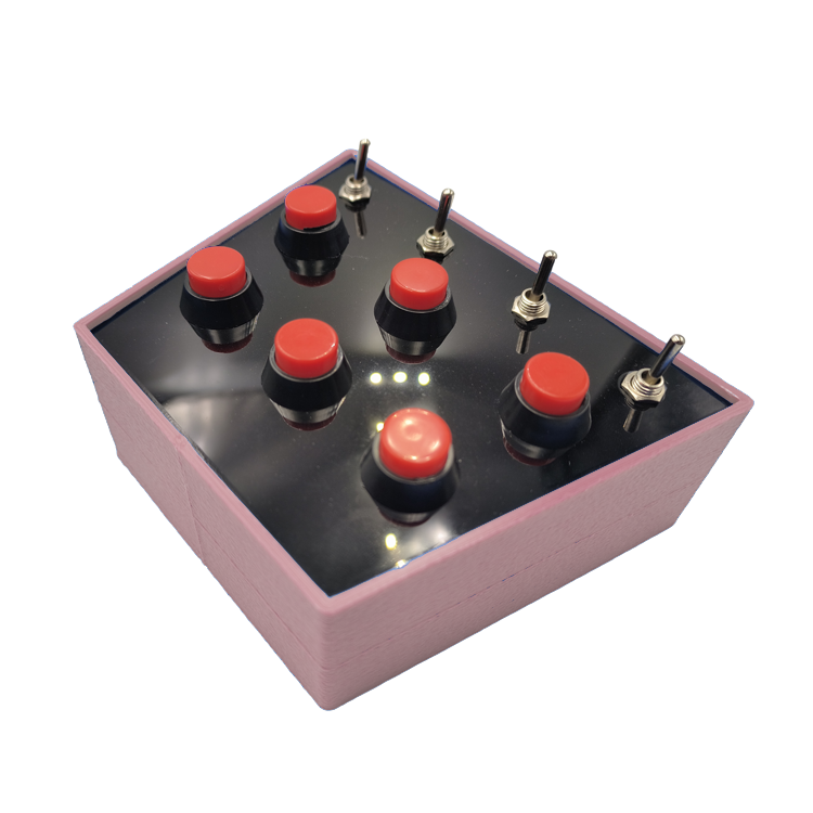 RaceCraftsNZ RCLITE - Compact Sim Racing Button Box, 10 Buttons Grey