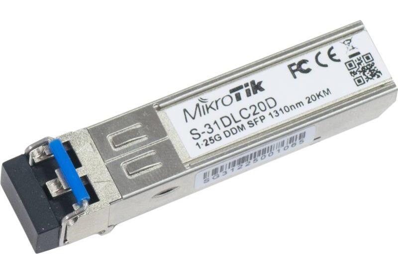 MikroTik SFP module 1.25G SM 20km 1310nm S-31DLC20D