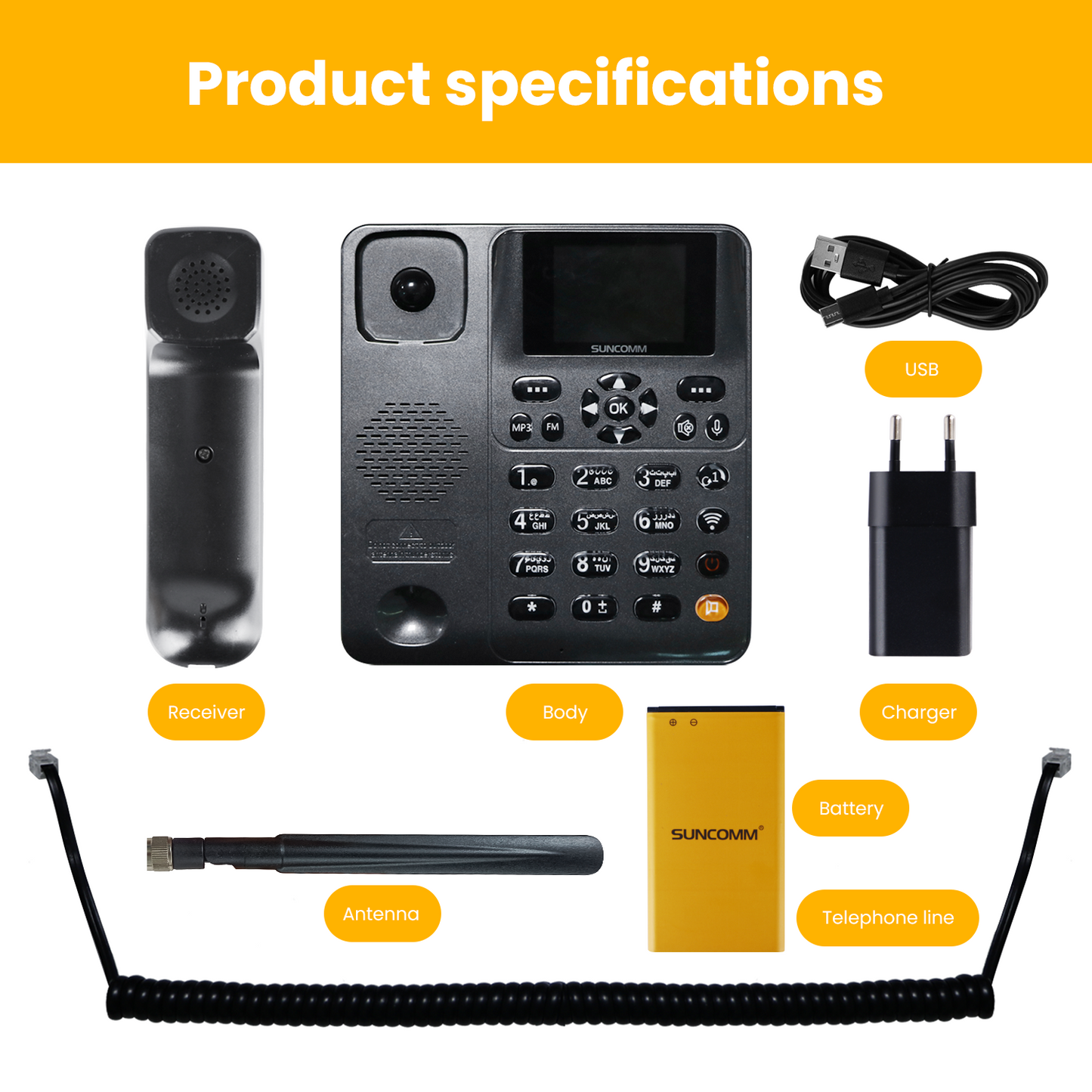 Suncomm 4G Home Telephone (Great for Care Homes)