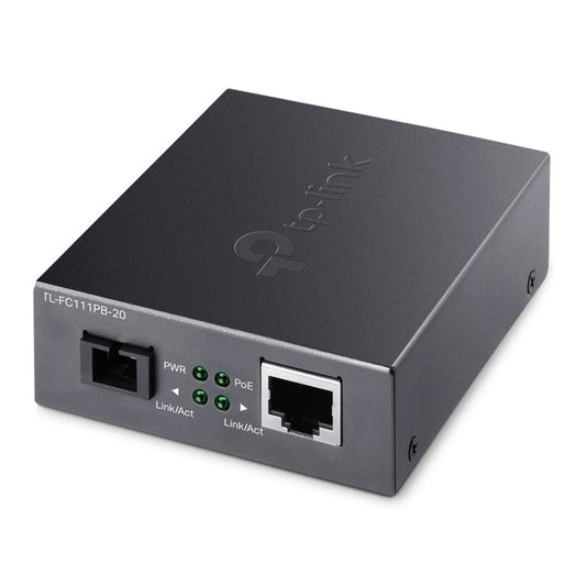 TL-FC111PB-20 - TP-Link TL-FC111PB-20 10/100Mbps WDM Media Converter with 1-Port PoE