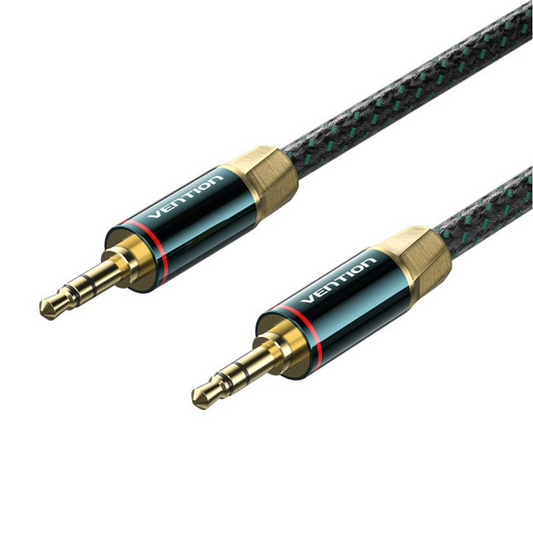 VEN-BAYGH - Vention Cotton Braided 3.5mm Male to Male Audio Cable 2M Green Copper Type