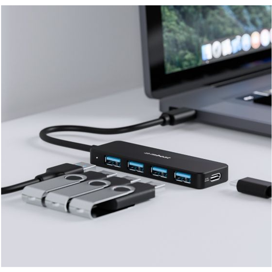 MB-C3H-5K - mbeat 4-Port USB Hub with USB-C DC Port