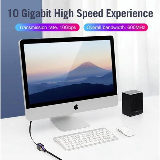 VEN-ICBBF - Vention Flat Cat.7 Extension Patch Cable 1M Black