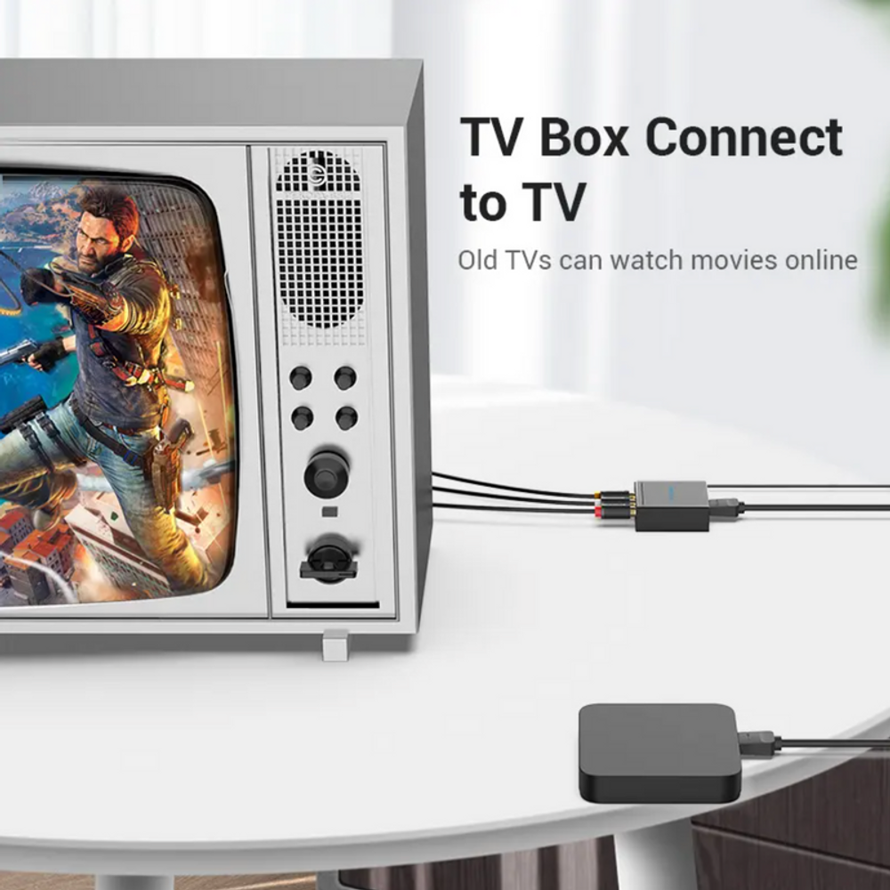 VEN-AEEB0 - Vention HDMI to RCA Converter Black Metal Type