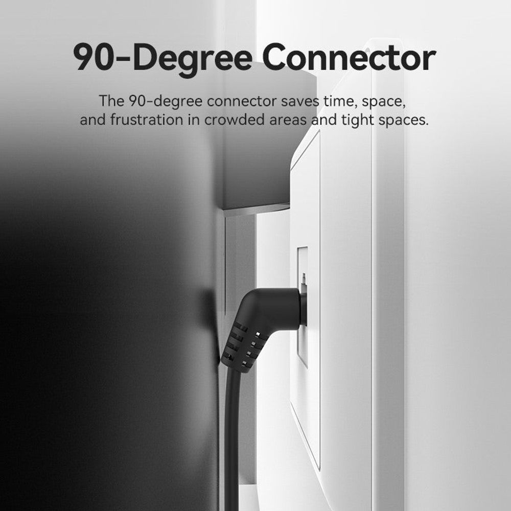 VEN-IBOLJ - Vention Cat6A UTP Rotate Right Angle Ethernet Patch Cable 5M Blue Slim Type