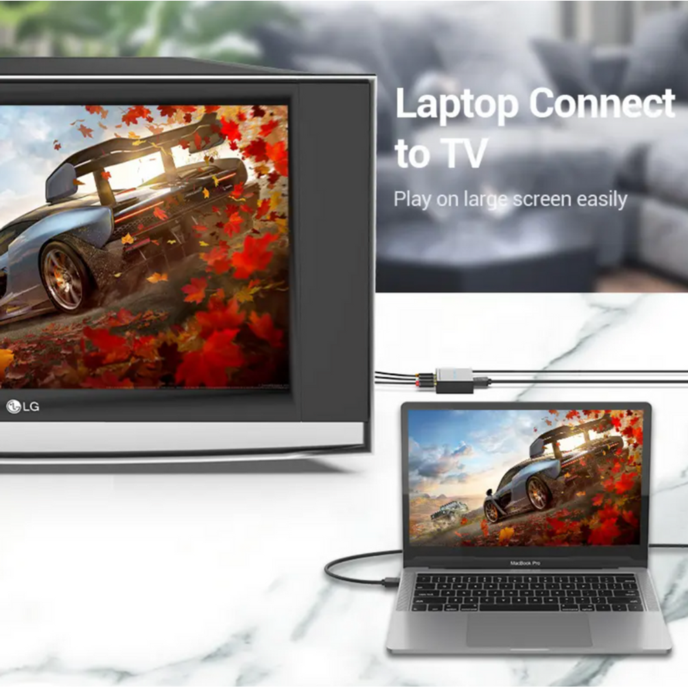 VEN-AEEB0 - Vention HDMI to RCA Converter Black Metal Type