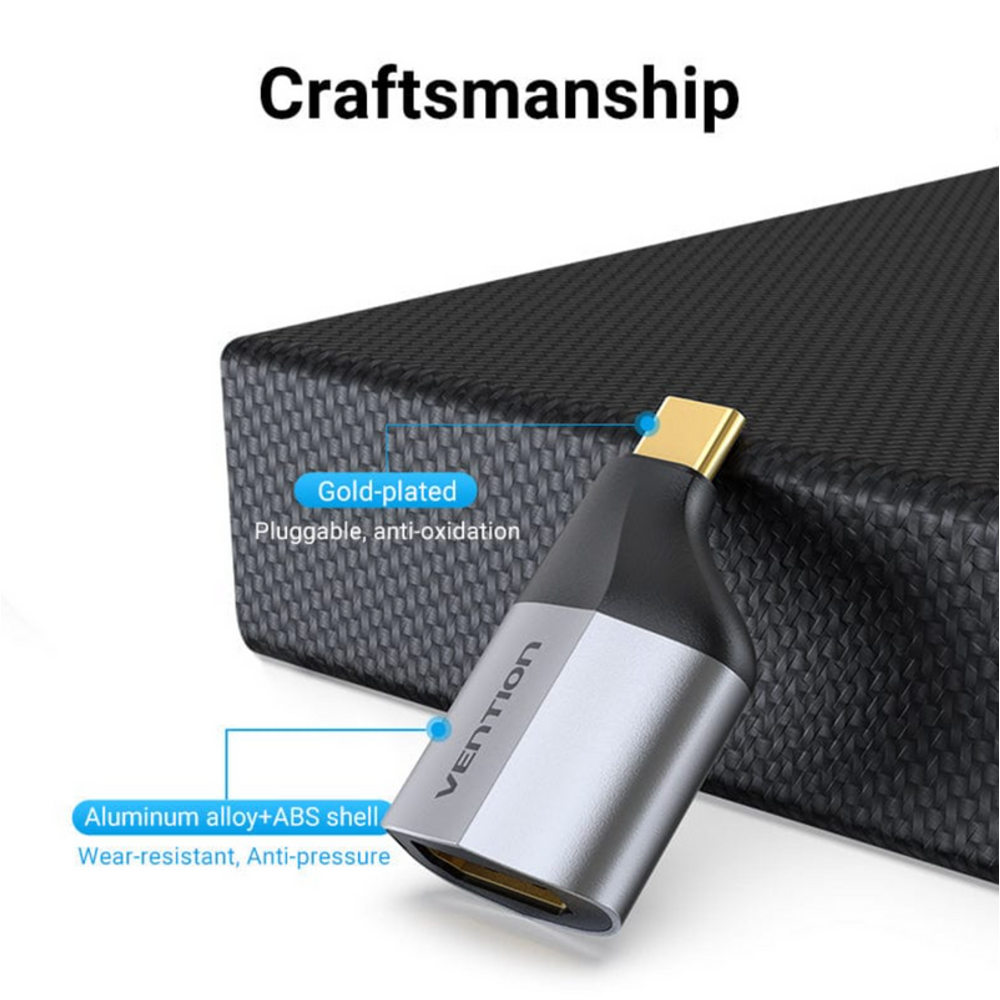 VEN-TCAH0 - Vention Type-C to HDMI Adapter Gray Alloy Type