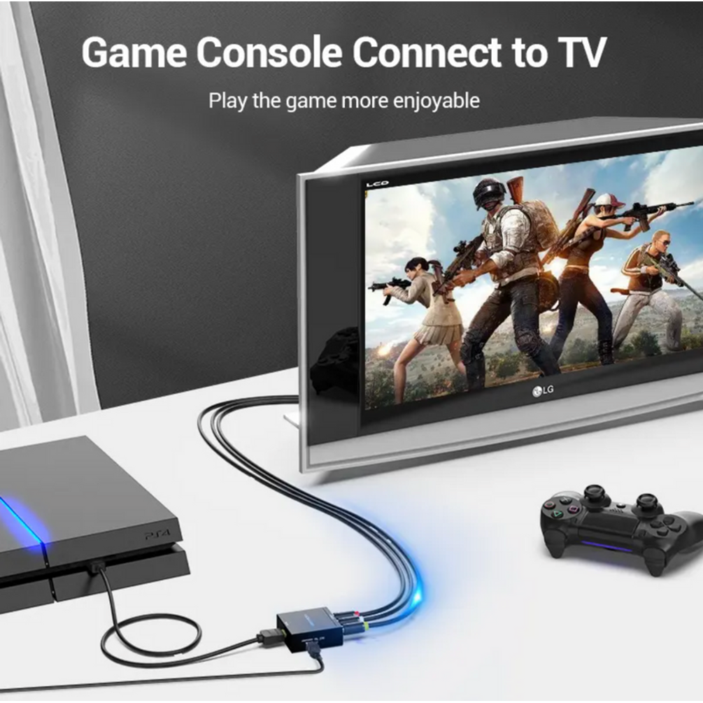 VEN-AEEB0 - Vention HDMI to RCA Converter Black Metal Type