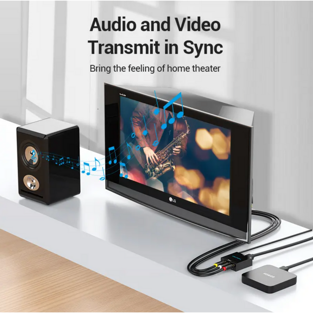 VEN-AEEB0 - Vention HDMI to RCA Converter Black Metal Type