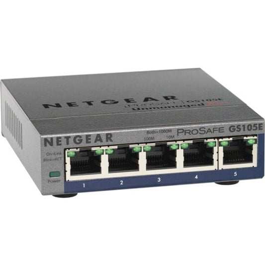 Netgear ProSafe Plus GS105Ev2 Ethernet Switch - 5 Ports - Manageable -