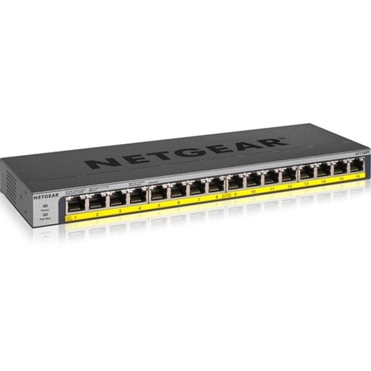 Netgear 16-Port PoE/PoE+ Gigabit Ethernet Unmanaged Switch (GS116PP) -