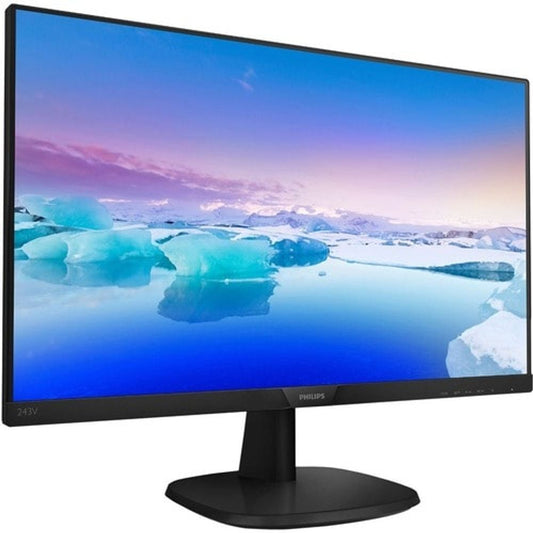 Philips 243V7QJAB 24" Class Full HD LCD Monitor - 16:9 - Textured Blac