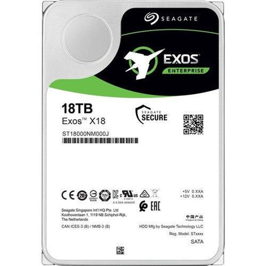 Seagate Exos ST18000NM000J 18 TB Hard Drive - Internal - SATA (SATA/600) -