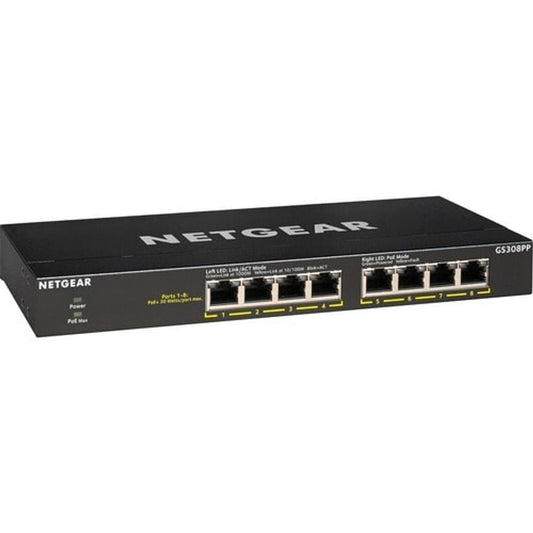 Netgear GS308PP Ethernet Switch - 8 Ports - 2 Layer Supported