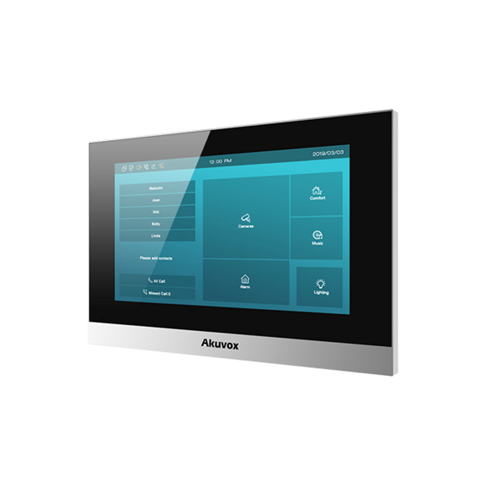 AINTKPKit-2W - Akuvox 2-Wire Intercom Kit doorphone with a numeric keypad & 7" WiFi Indoor Monitor