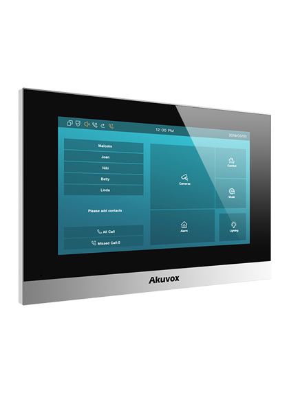 C313W-2 - Akuvox 2-wire SIP Indoor 7” capacitive touch screen- Sliver