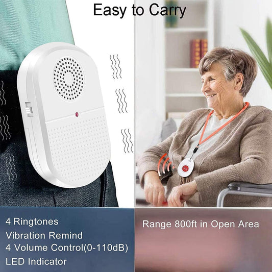 Wireless Caregiver Pager with 2 x SOS Pendant