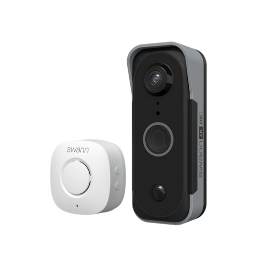 SWNVW-MR4KVDB-GL - Swann MaxRanger4K Long Range Wireless Add-On Video Doorbell - 1 Pack