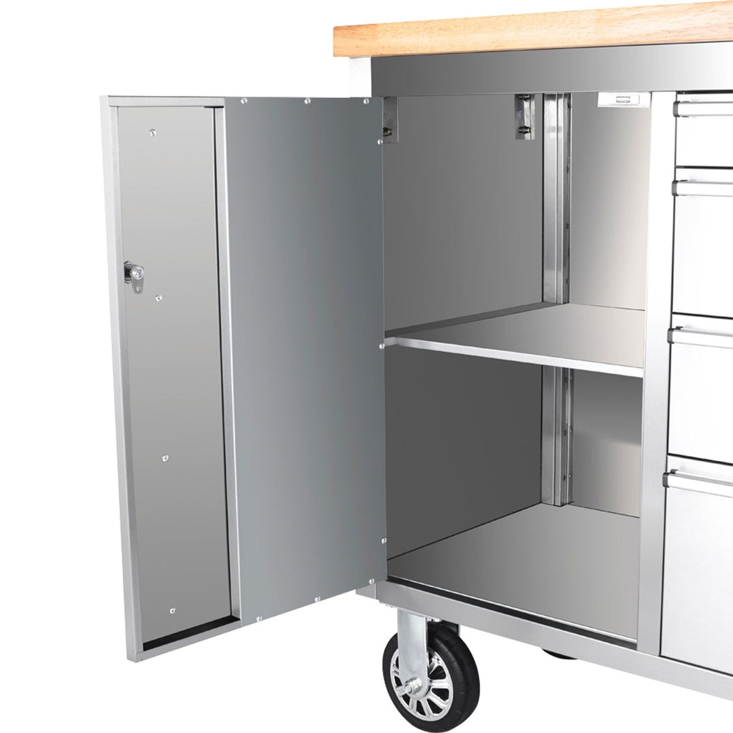 48 inch Stainless Steel 4 Drawer Work Bench tool chest Tool Box Chest Cabinet