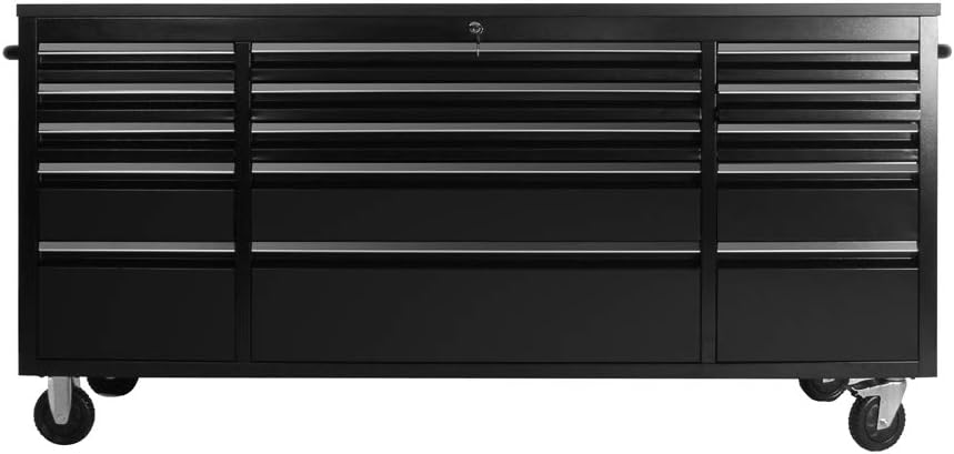 72 Inch 15 Drawers black Tool Chest workbench