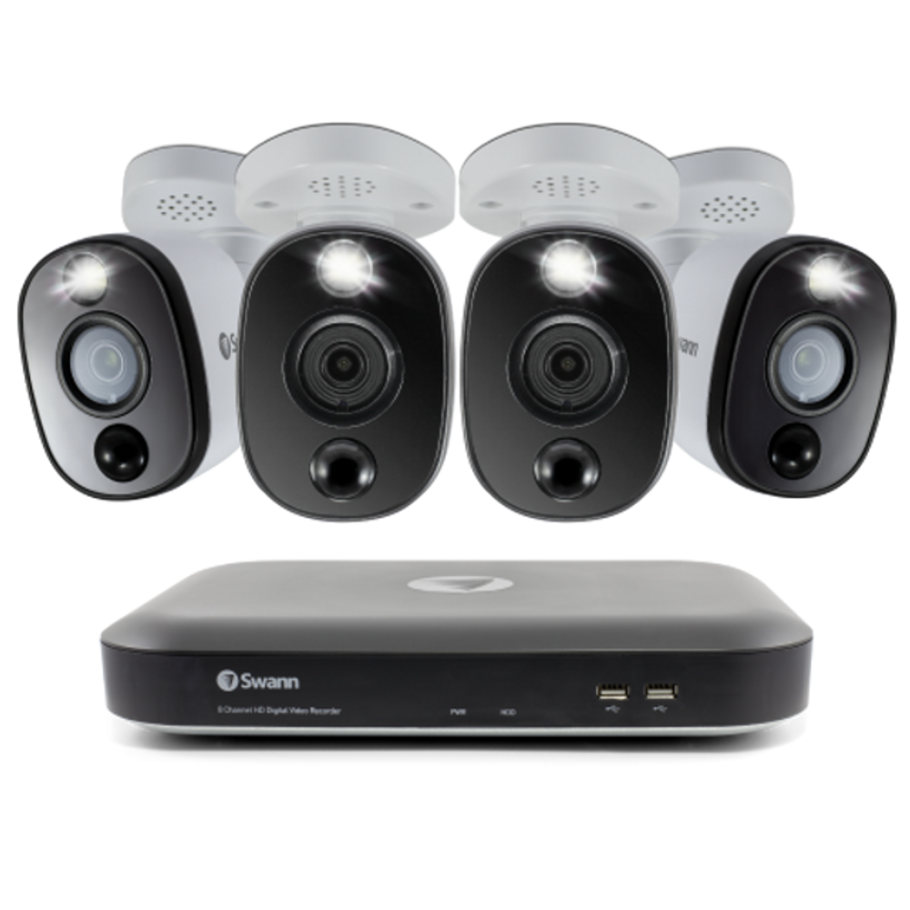 Swann DVR4-5580 4K/1TB/ 4 x PRO-4KWLB SWL + Siren Cameras – The ...