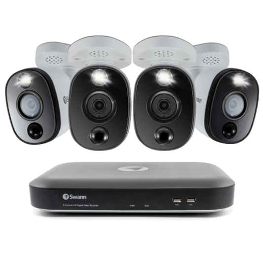 Swann DVR4-5580 4K/1TB/ 4 x PRO-4KWLB SWL + Siren Cameras
