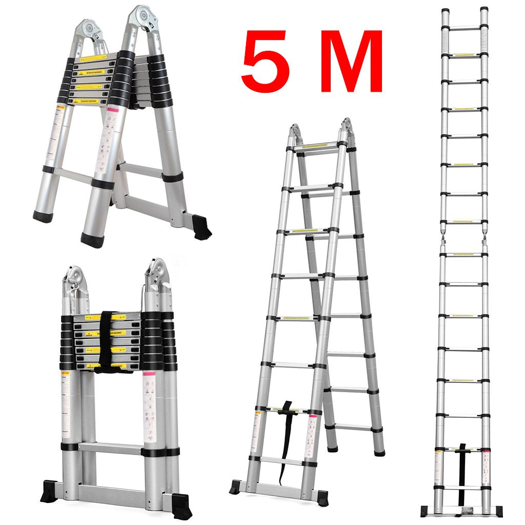 Ladder Telescopic Aluminum Extension 5m