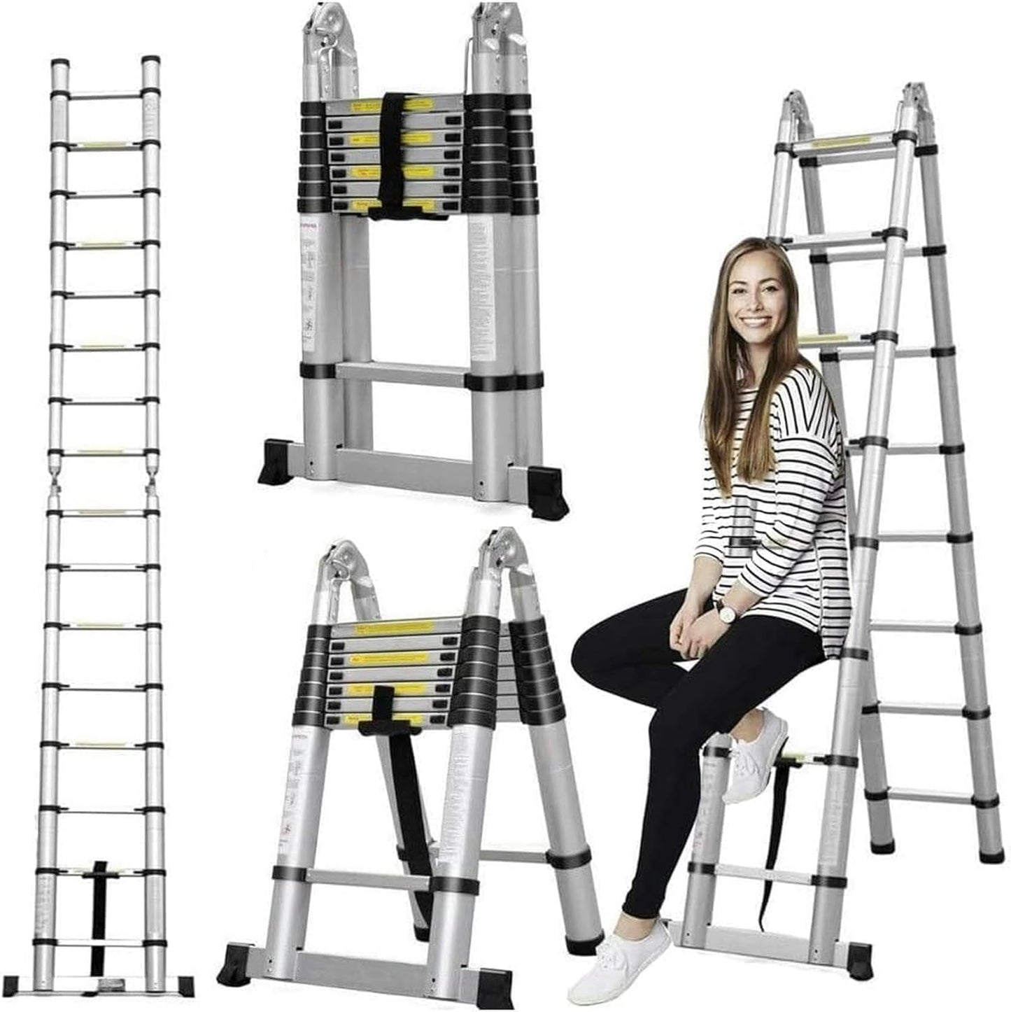 Ladder Telescopic Aluminum Extension 5m