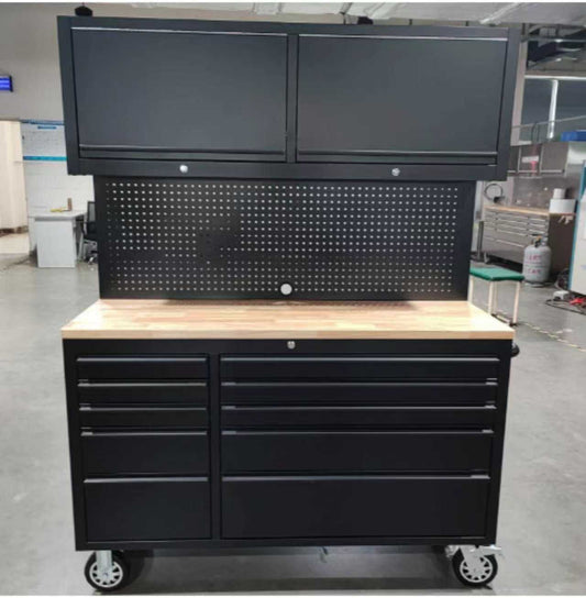 55 Inch 12 Drawers Black Tool Chest workbench