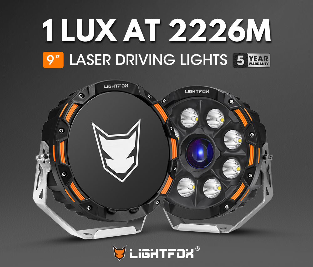 Lightfox 9inch LED Driving Light 1 Lux @ 2,226m IP68 15,046 Lumen Default Title