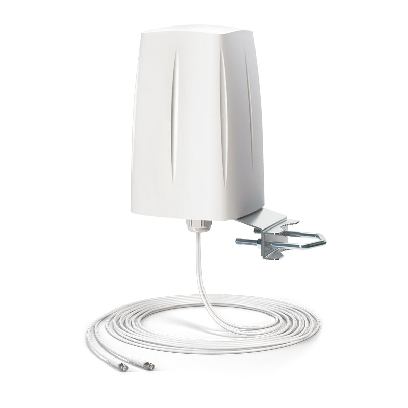 QuWireless QuOmni 4dBi 4G/LTE MIMO 2x2 Antenna with 10m Coax and SMA-Male Connectors