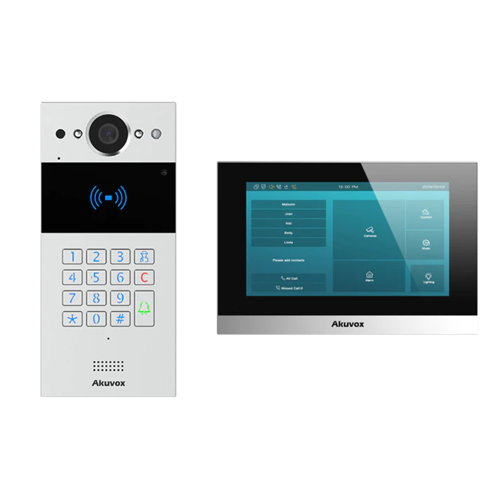 AINTKPKit-1 - Akuvox SIP Intercom Kit doorphone with a numeric keypad & 7"Indoor Monitor