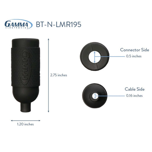 Gamma Electronics BT-N-195 Boot for Type N connectors to LMR195 cable