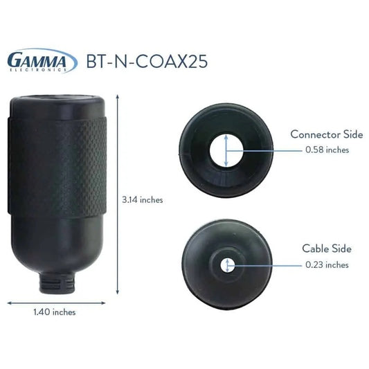 Gamma Electronics BT-N-COAX25 Boot Type N to 1/4in Coax or LMR 400