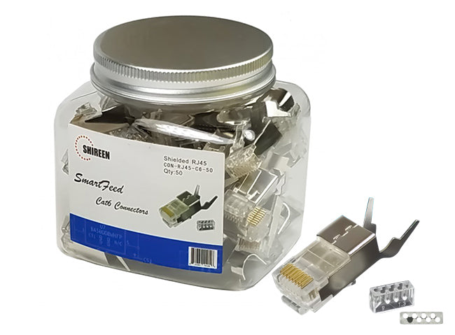 SmartFeed CAT6 Shielded RJ45 Connectors (50Pk)