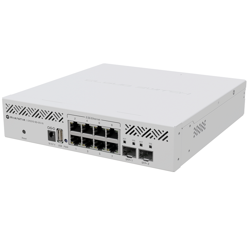 MikroTik CRS310-8G+2S+IN Router Switch with 8 x 2.5Gbps and 2 x SFP+ Ports