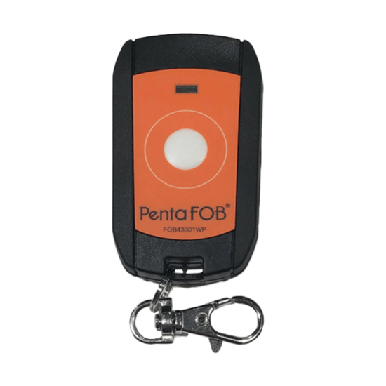 FOB43301WP - Elsema 1 Channel Waterproof PentaFOB Transmitter with 5 Frequencies (Key-ring Style)