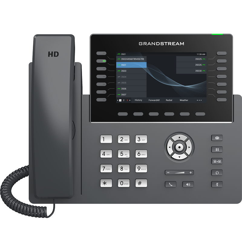 Grandstream GRP2650 6 SIP Accounts, 7+7 Programmable Keys, Wi-Fi, 5' Colour Screen