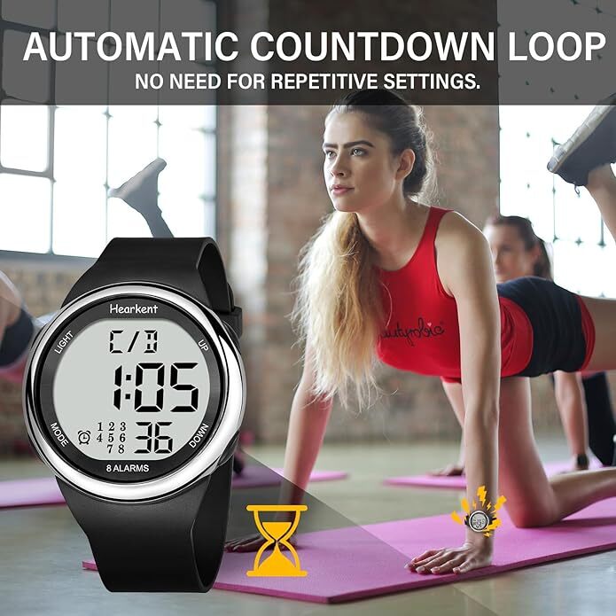 Hearkent Atomic Watch with Vibrating 8 Alarms