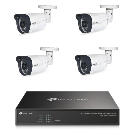 TP-Link 4ch NVR + 4x IR Lab 3MP Cameras (HDD not included)