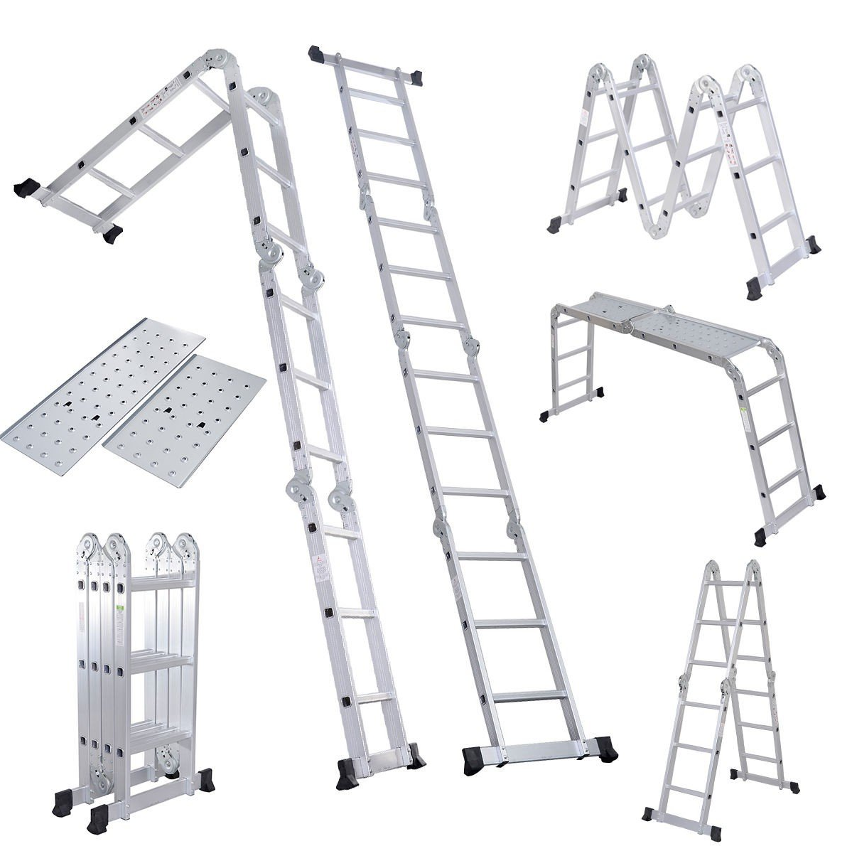 Ladder Multi Purpose 4.7m with two platforms folding ladder