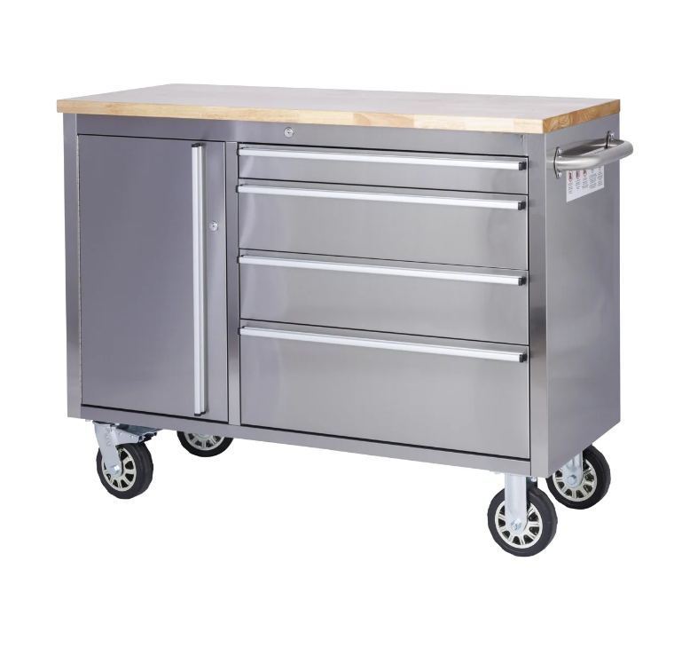 48 inch Stainless Steel 4 Drawer Work Bench tool chest Tool Box Chest Cabinet