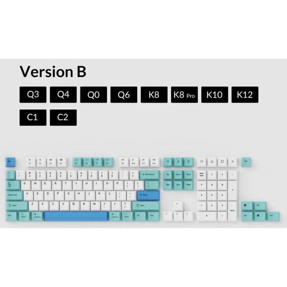KEYC-PBT-30 - Keychron OEM Dye-Sub PBT Keycap Set - Iceberg | Tech ...
