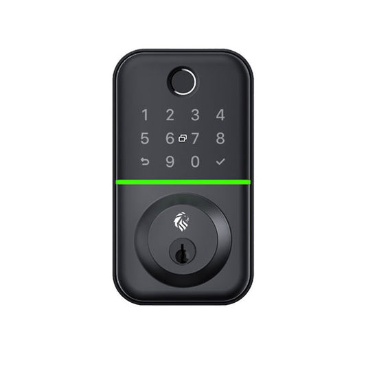 LHL-PDB-B-FLINDERS - The FLINDERS LUXE Bluetooth Deadbolt - Black, Pin, TTLock, Prox, Fingerprint, E-Key & Key override. Supplied with a 60/70mm adjustable deadbolt (4 x AA Battery sold separately)