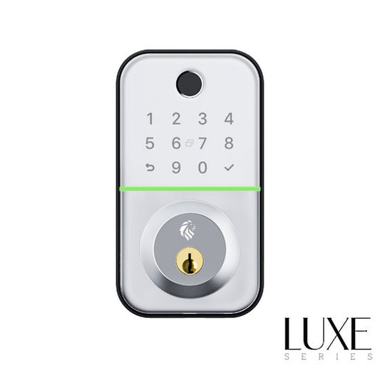 LHL-PDB-S-FLINDERS - The FLINDERS LUXE Bluetooth Deadbolt - Silver, Pin, TTLock, Prox, Fingerprint, E-Key & Key override. Supplied with a 60/70mm adjustable deadbolt (4 x AA Battery sold separately)